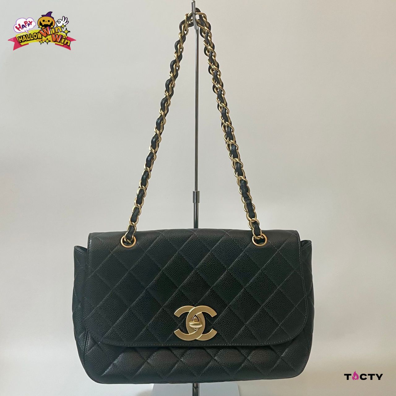 ハロウィンセール！【CHANEL】シャネル マトラッセ キャビアスキン  