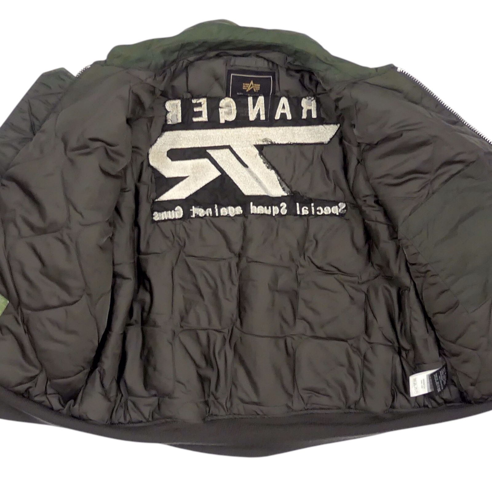 ALPHA アルファ CWU-45P フライトジャケット L ミリタリー カーキ 古着