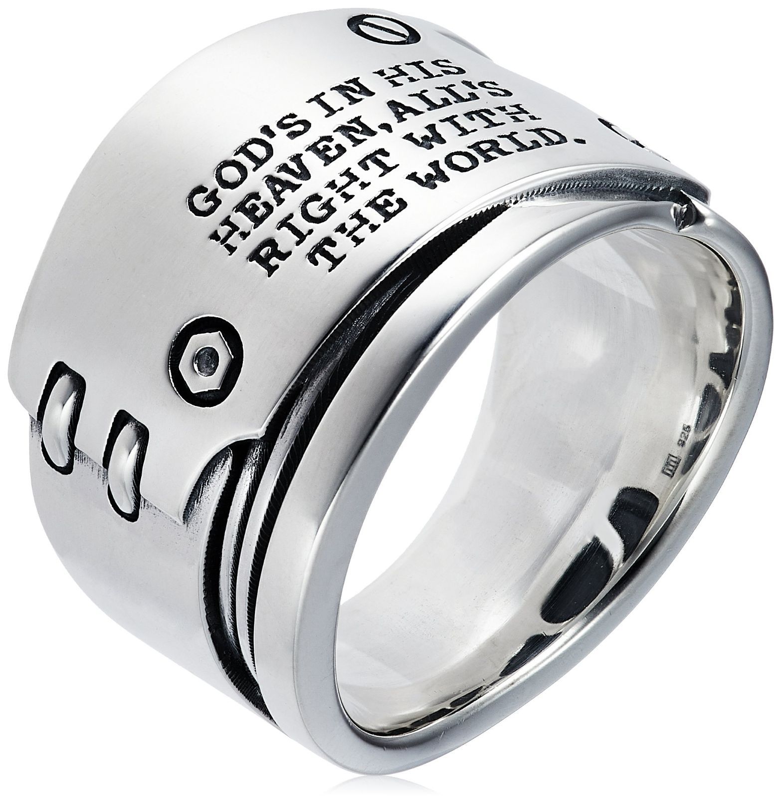 新着商品 シルバー925 メカニカルメッセージリング MONROE FC-255-SV-23 Dr 日本サイズ23号 ドクターモンロー STEELWINDOWSANDDOORS_COM