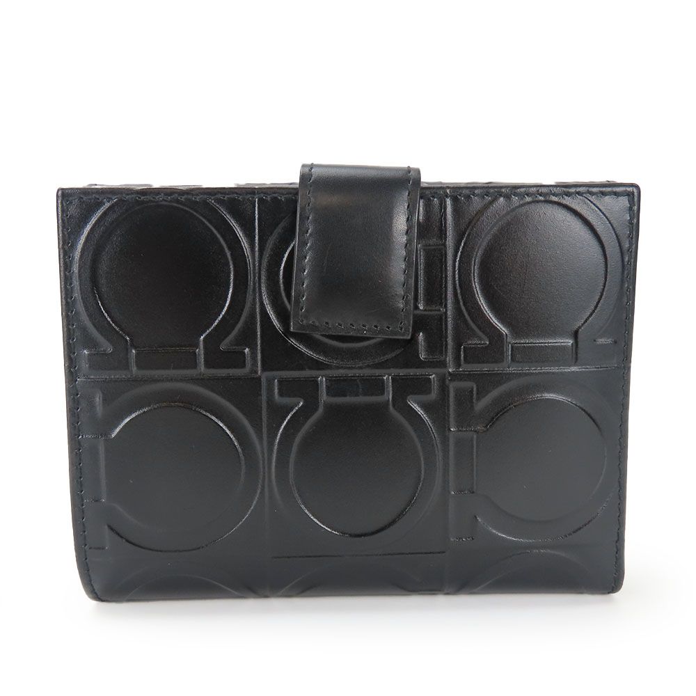 中古】 サルヴァトーレフェラガモ 二つ折り財布 AQ-22 0791 ガンチーニ