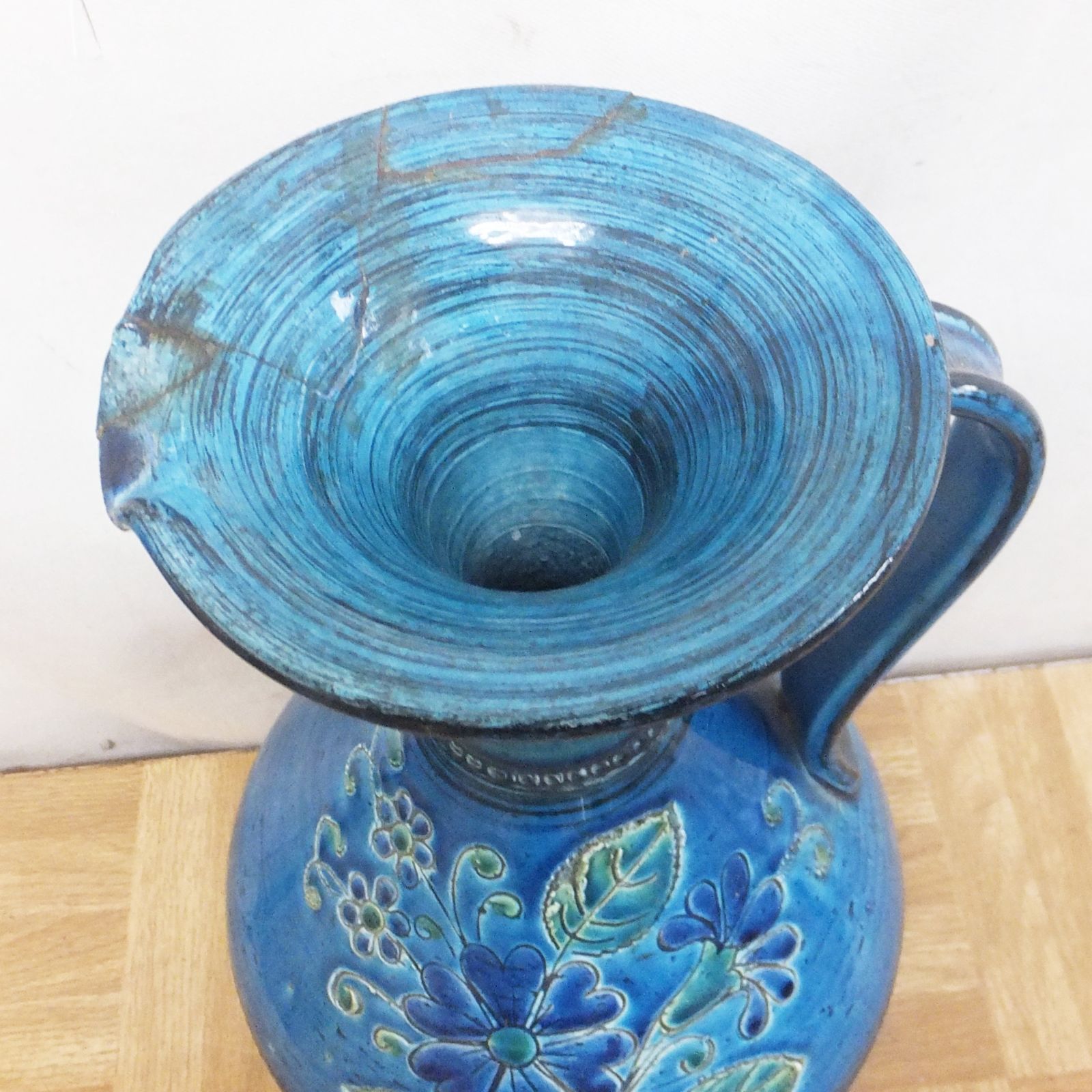 R517 ヴィンテージ ビトッシ Bitossi イタリアの陶器メーカー フラワーベース 花瓶 10