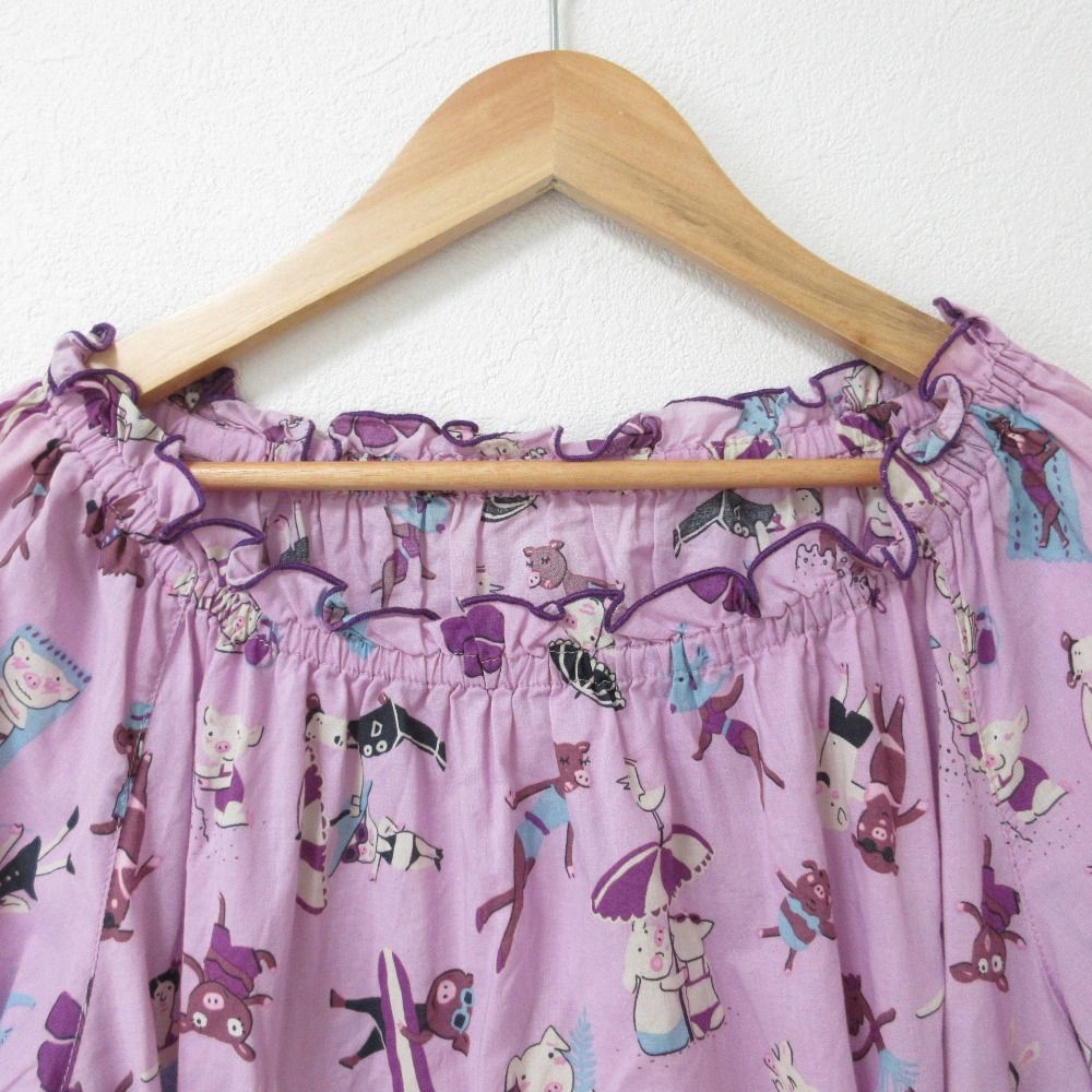 古着 アルベロベロ オレボレブラ 日本製 七分袖チュニック カーキ MALL