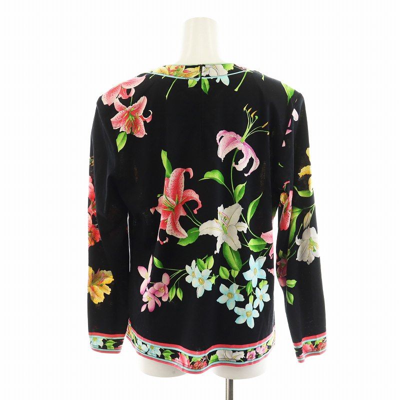 レオナール LEONARD FASHON カットソー 長袖 花柄 L マルチカラー  