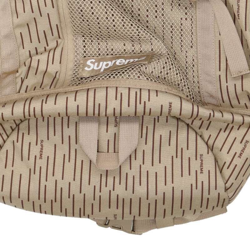 シュプリーム 24AW Backpack Tan Raindrop ボックスロゴタン
