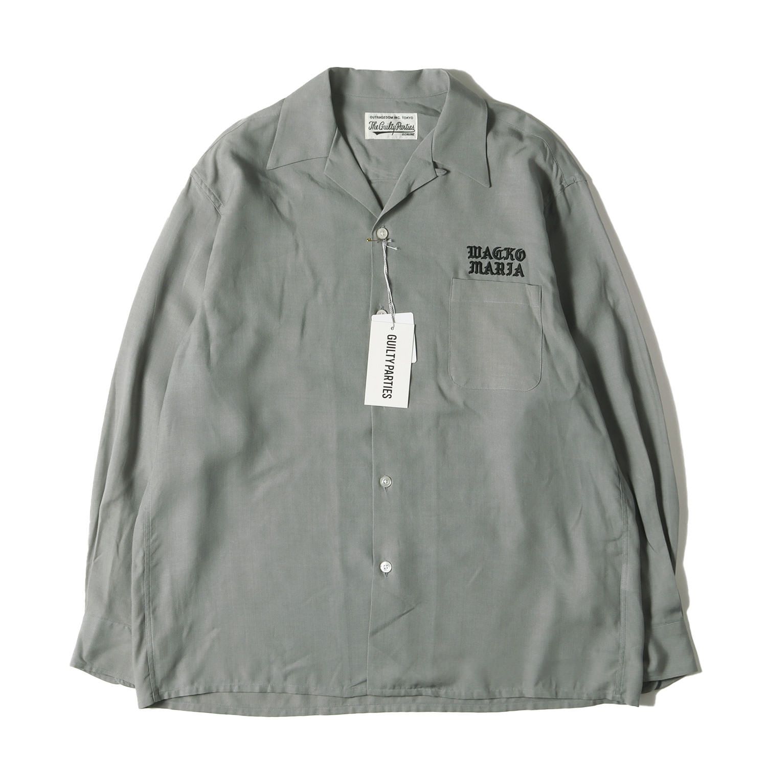 新品 WACKO MARIA ワコマリア シャツ サイズ:M 24SS ブランドロゴ刺繍 