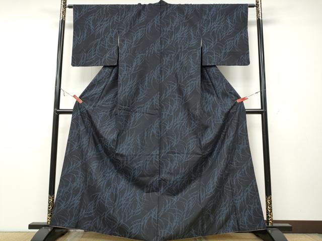 平和屋着物 結城紬 100亀甲 草葉文 正絹 CAAZ2613ut