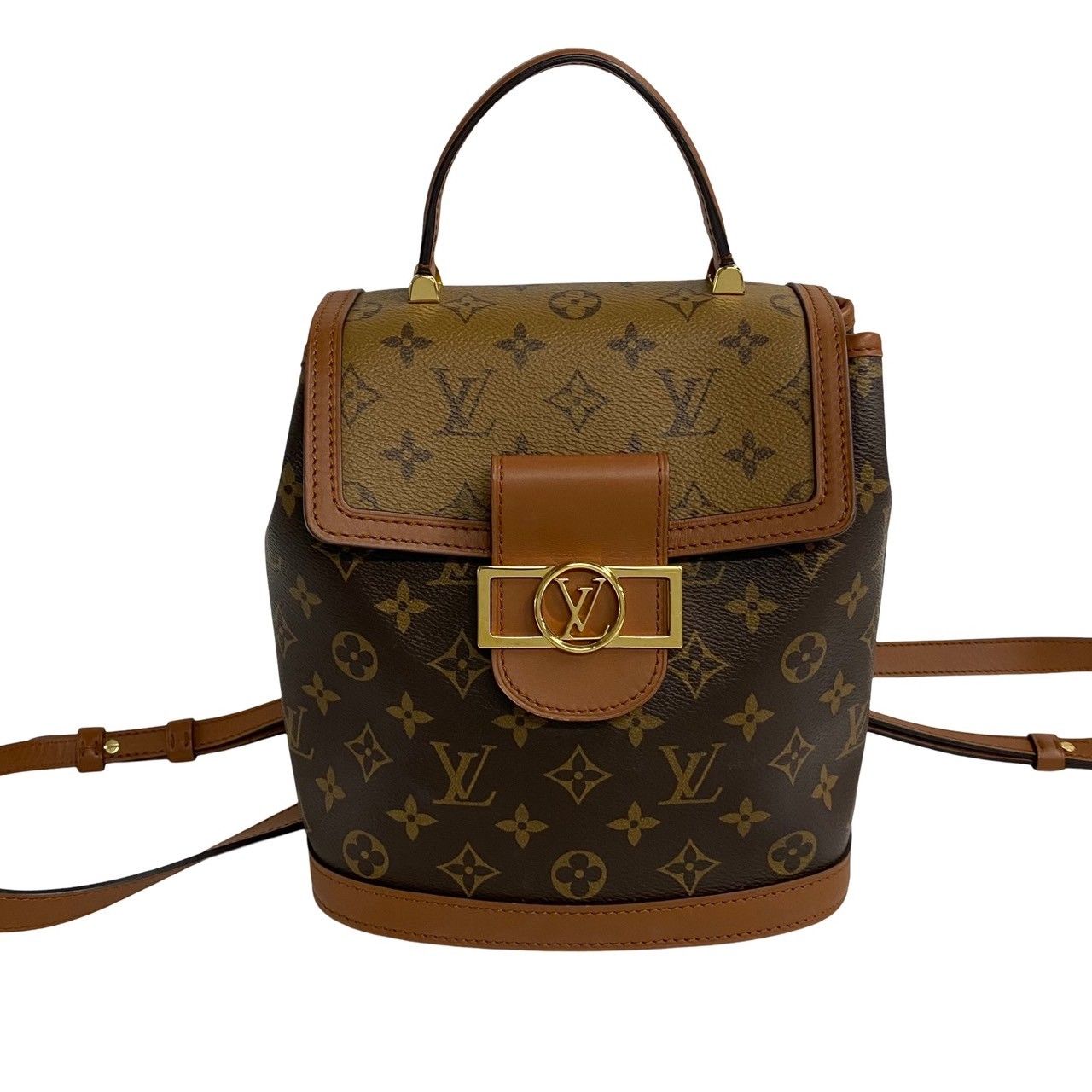 ほぼ未使用 LOUIS VUITTON ルイヴィトン ドーフィーヌ モノグラム レザー リュックサック バックパック デイバッグ ブラウン 23006  - メルカリ