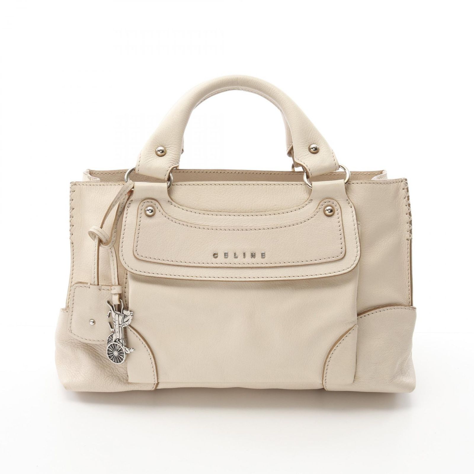 ◾️CELINE ハンドバッグ　セリーヌ ブギーバッグ CELINE】セリーヌ ブギーバッグ キャメル レザー ハンドバッグ