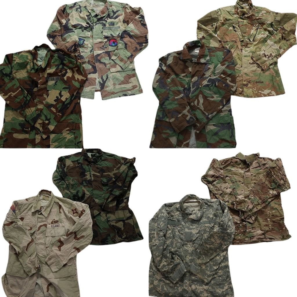 SALE 古着卸 まとめ売り フィールドジャケット 米軍実物 ミリタリー 8枚セット (メンズ S /M ) カモ柄 ウッドランド マルチカム MT1864