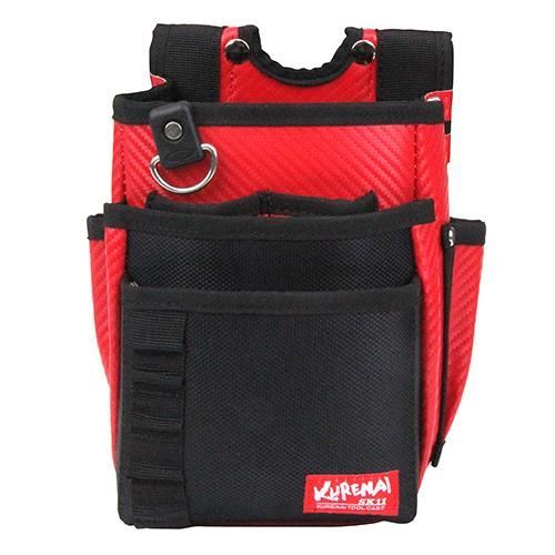 藤原産業 SK 11 腰袋 ３段 SKC 2-4 RD ツールポーチ 釘袋 工具差し 大工 建築 建設 造作 内装 職人 ホルダー 電設 電工 電気 工事 設備