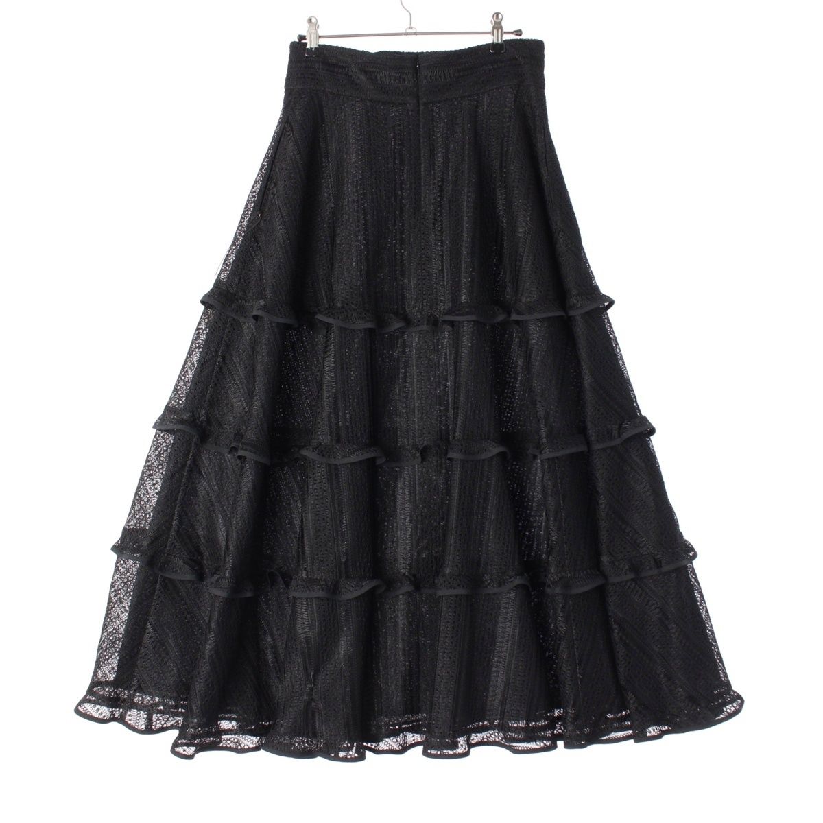 アディアム 22年 ハイビスカス レース ロング スカート 42794 ブラック 4