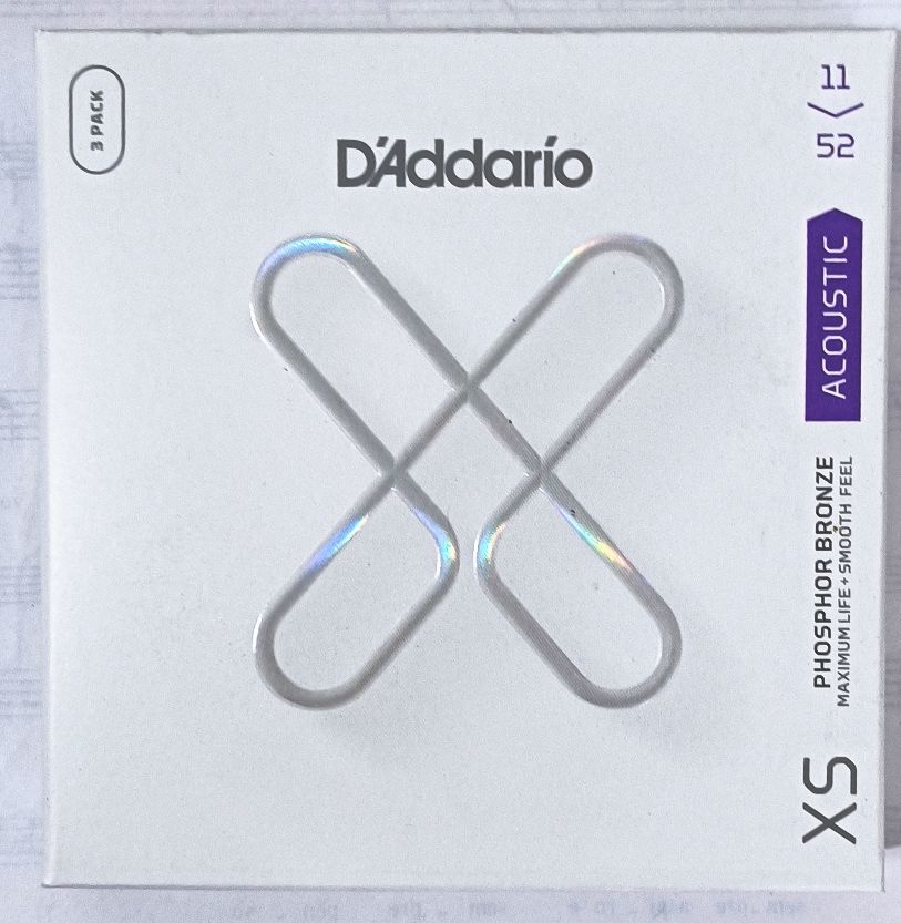 3set入りパック D'Addario ダダリオ アコースティックギター弦 XS コーティング弦 フォスファーブロンズ Custom Light  .011-.052 XSAPB1152-3P 【国内正規品】