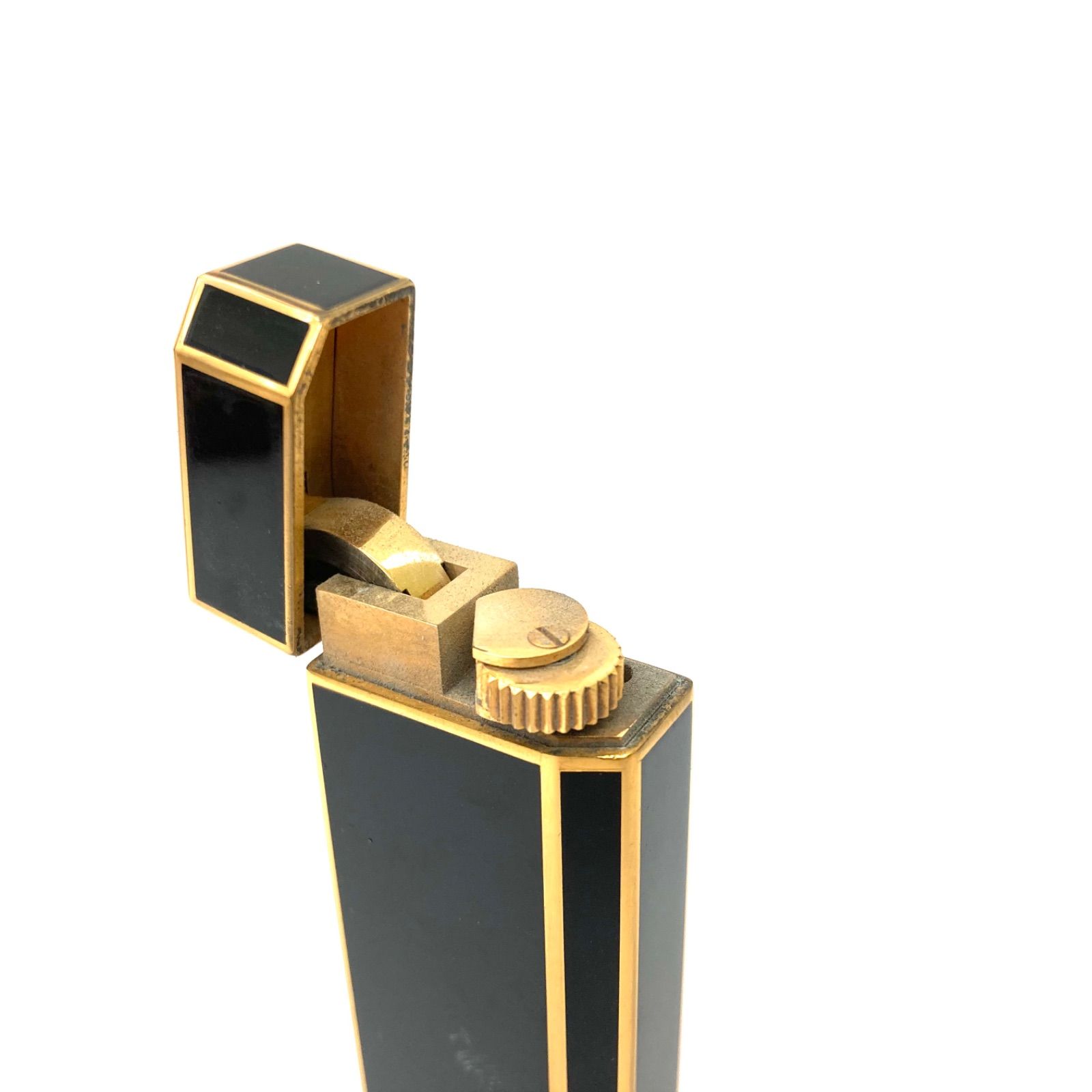 カルティエライターヴィンテ―ジ 黒ゴールド 五角形 ペンタゴン Cartier】カルティエ ライター ヴィンテージ 五角形 ペンタゴン