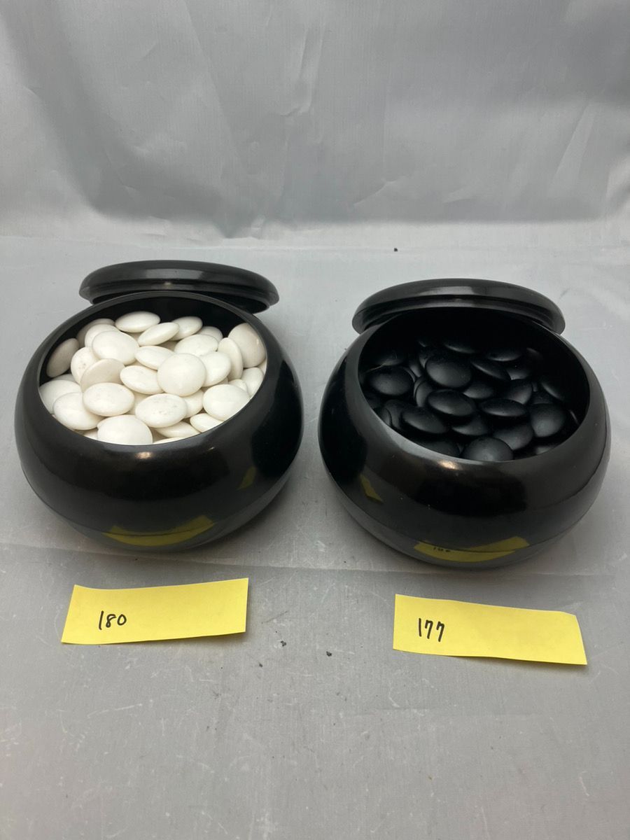 囲碁　碁盤　碁笥　碁石　本蛤碁石　那智黒碁石　一式　C　7668C ☆ 碁笥 碁石 囲碁 碁盤 碁笥 碁石 本蛤碁石 那智黒碁石 一式 C 7668C