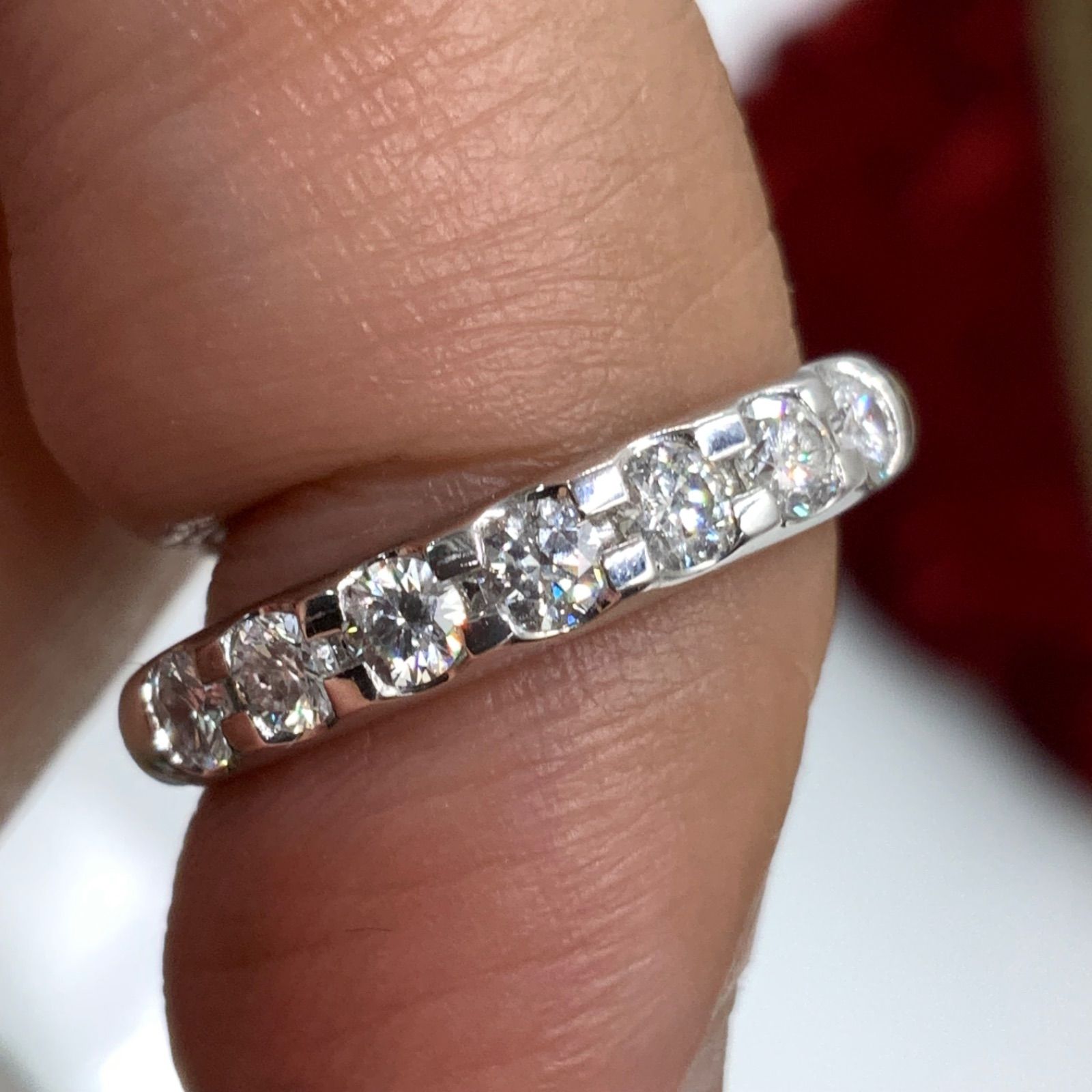 爆買 ダイヤモンド リング ハーフエタニティ 0.2ct 11.5号