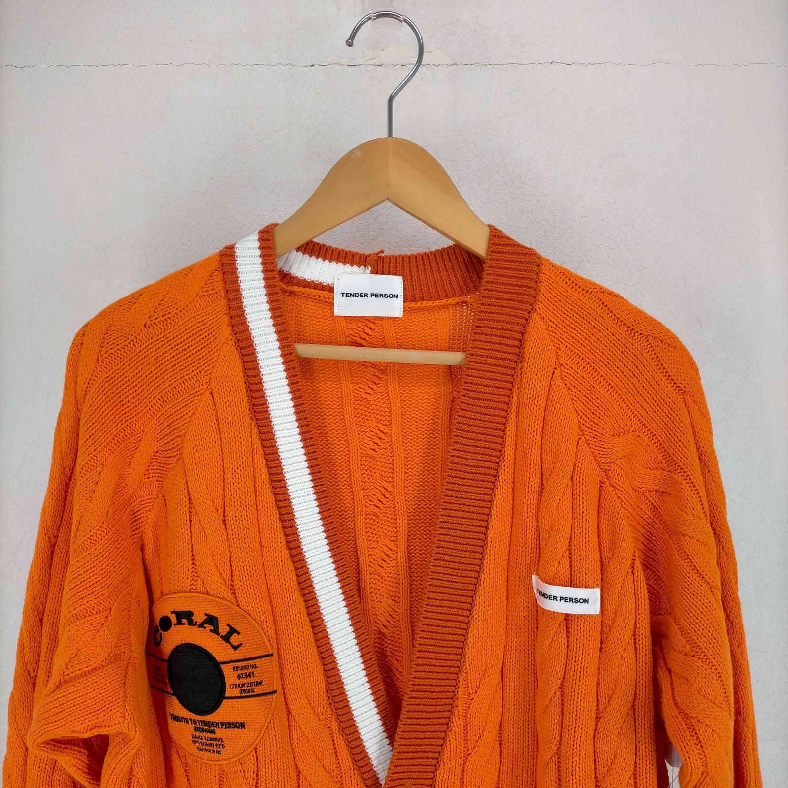 テンダーパーソン TENDER PERSON COLLEGE KNIT CARDIGAN メンズ 00 