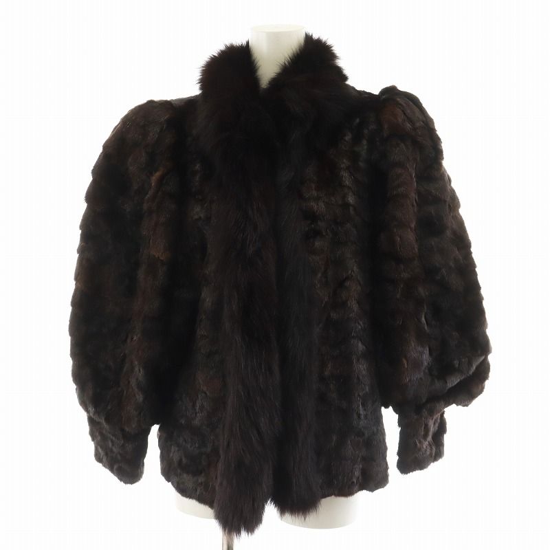 エンバ EMBA 毛皮ジャケット ミンクファー アウター 11 茶 ブラウン  