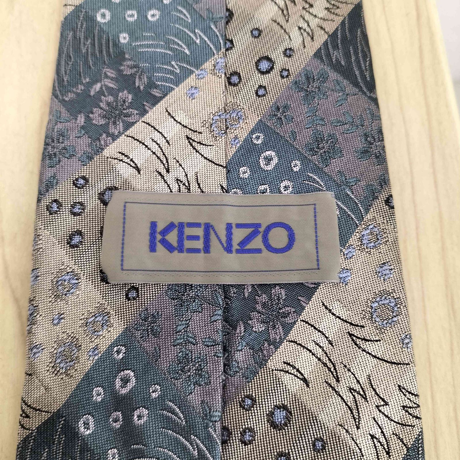 ケンゾー KENZO フラワーデザイン シルクネクタイ メンズ 表記無