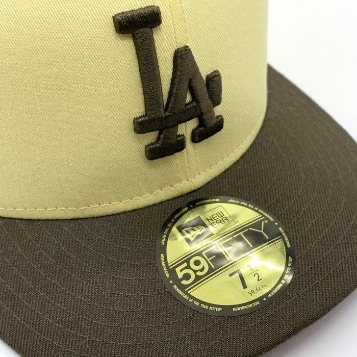 New Era ニューエラ LA Dodgers ドジャース 59FIFTY 60周年記念ワッペン ブラウン Size 7 1/2(59.6cm)