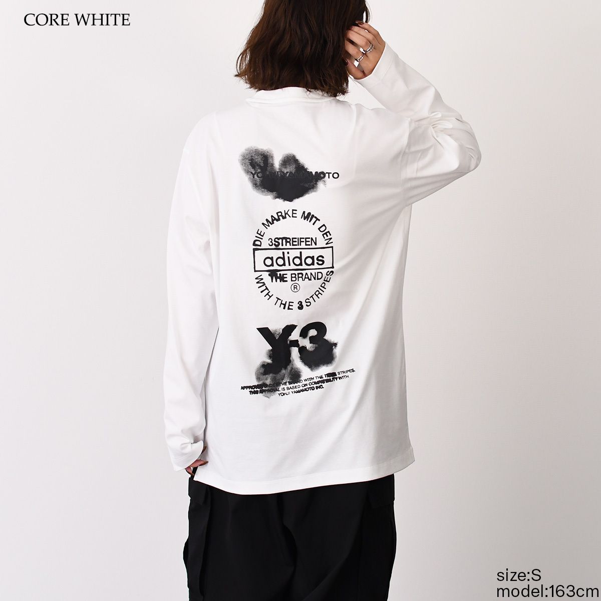 Y-3 ワイスリー トップス ロンT GRAPHIC LONG SLEEVE TEE JX4747 