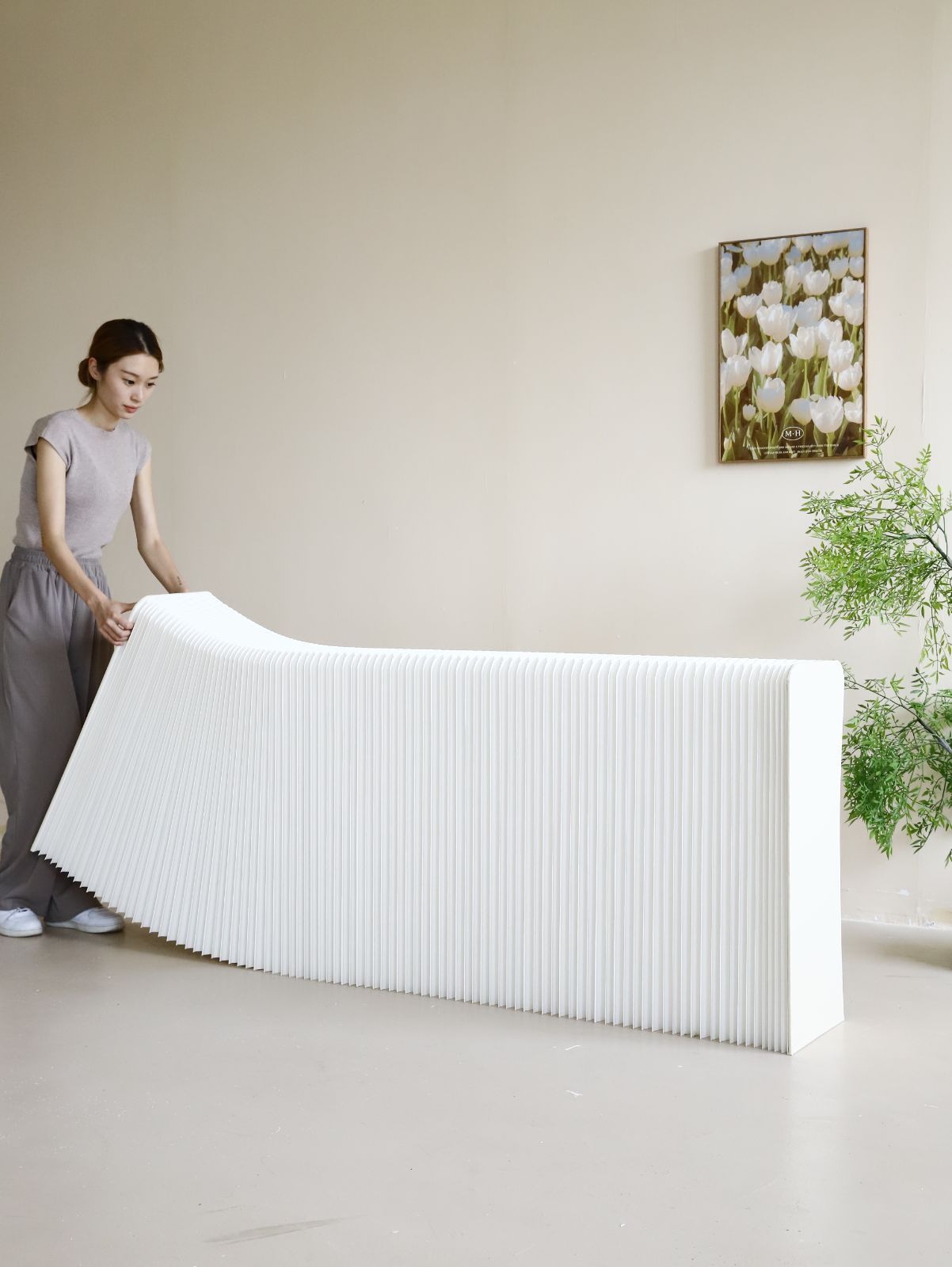 ディスプレイラック 展示台 陳列台 組立不要 折りたたみ長さ2-3m高さ38㎝