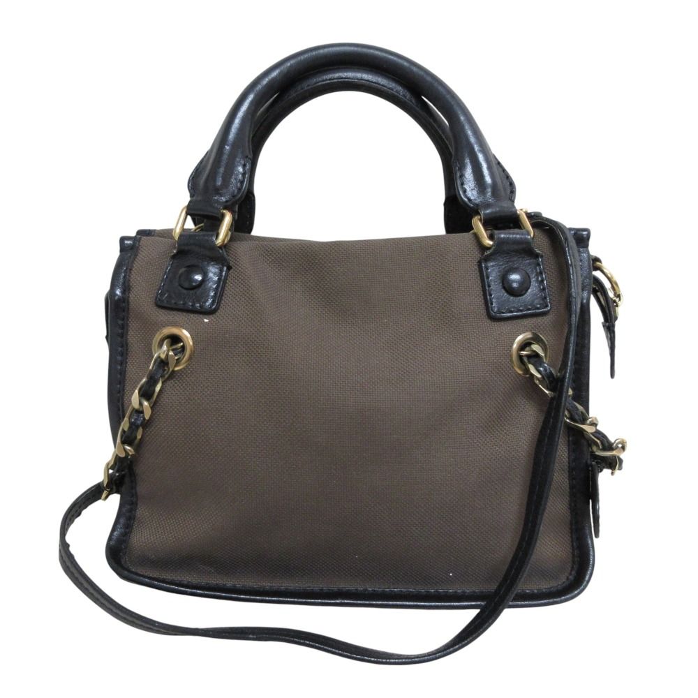 美品 Chloe ハーレー 良品 Chloe クロエ ハーレー ロゴ キャンバス レザー 2way