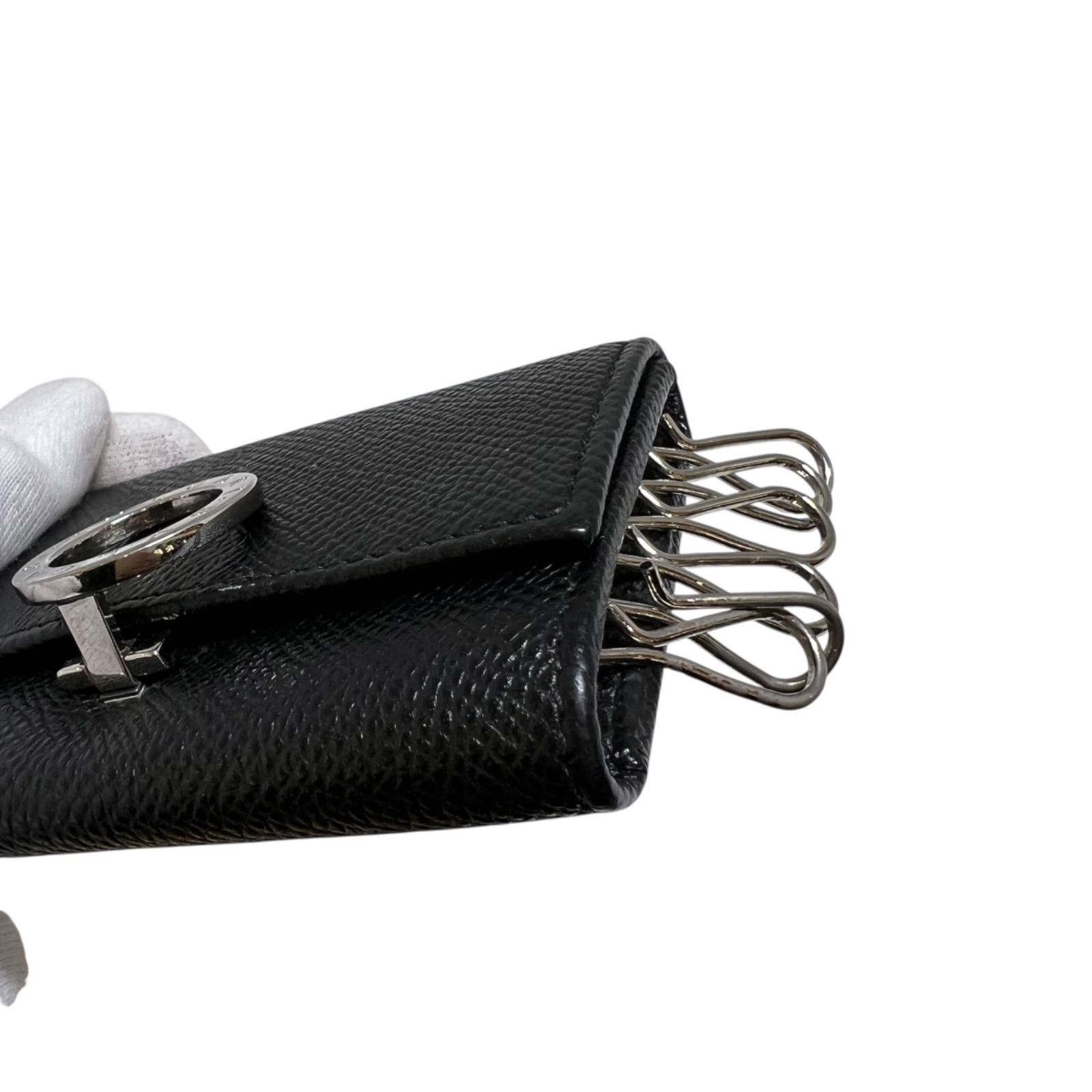 BVLGARI】ブルガリ 6連キーケース ブラック レザー - メルカリ