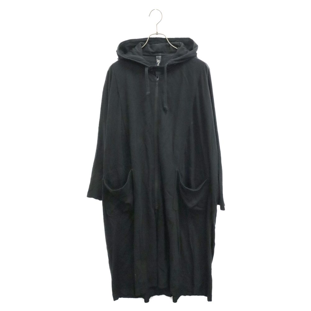 Ground Y (グラウンドワイ) 30/cotton Jersey Hooded Big Dress Cardigan コットンジャージー フーディ ビッグ ドレス カーディガン ブラック GA-D04-040