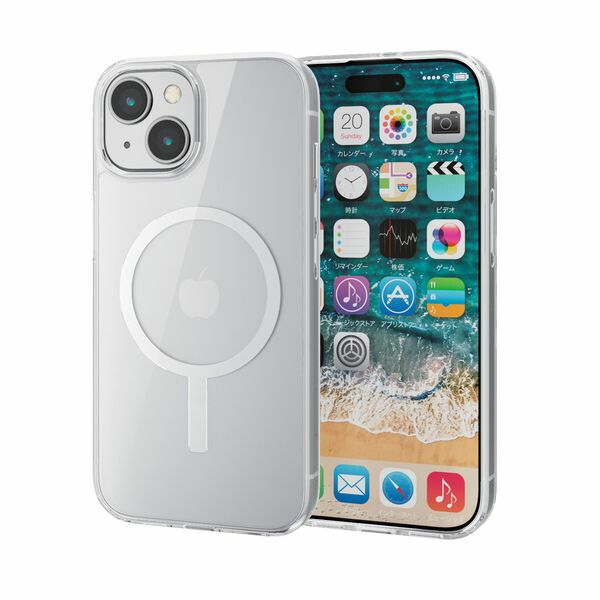 【新品・7営業日以内発送】ELECOM エレコム PM-A23AMAG02WH iPhone15 ケース ハイブリッド 衝撃吸収 カメラレンズ保護設計 MAGKEEP 硬度5H ホワイト PMA23AMAG02WH【沖縄離島販売不可】