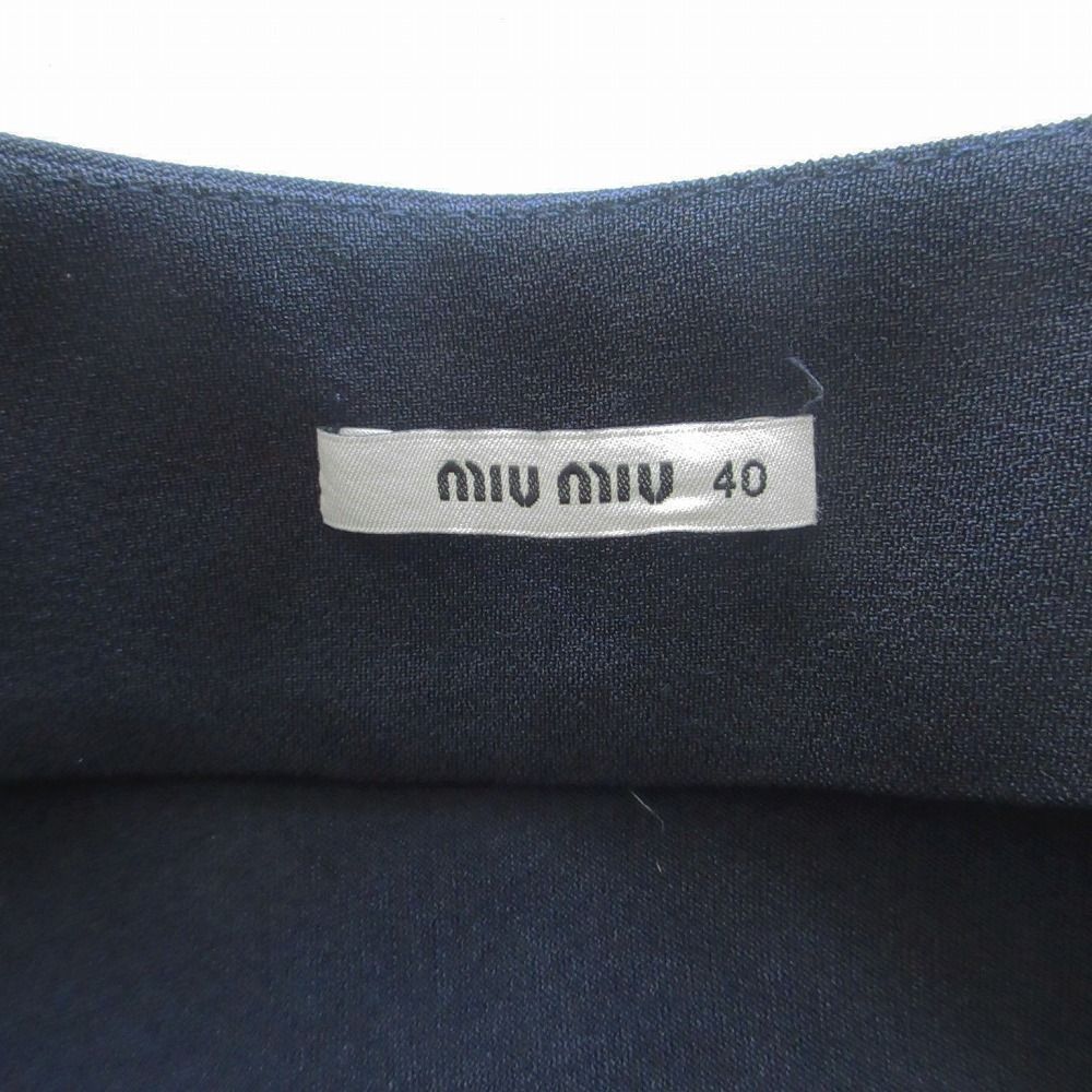 ミュウミュウ MIUMIU フレア スカート 膝丈 ハーフ ボトムス