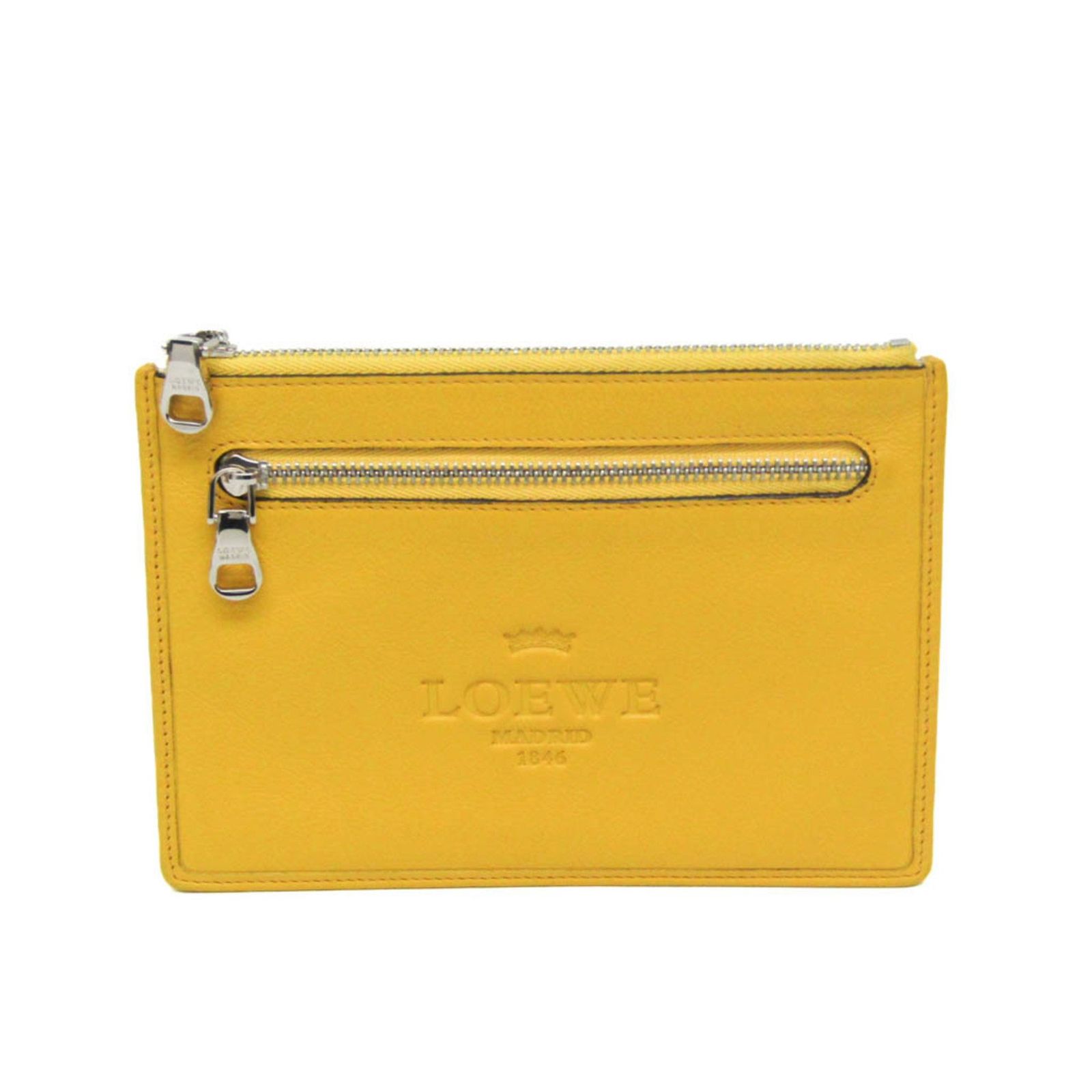 新品 ロエベ ＬＯＥWＥ ポーチ 黄色 イエロー 本革 レディース