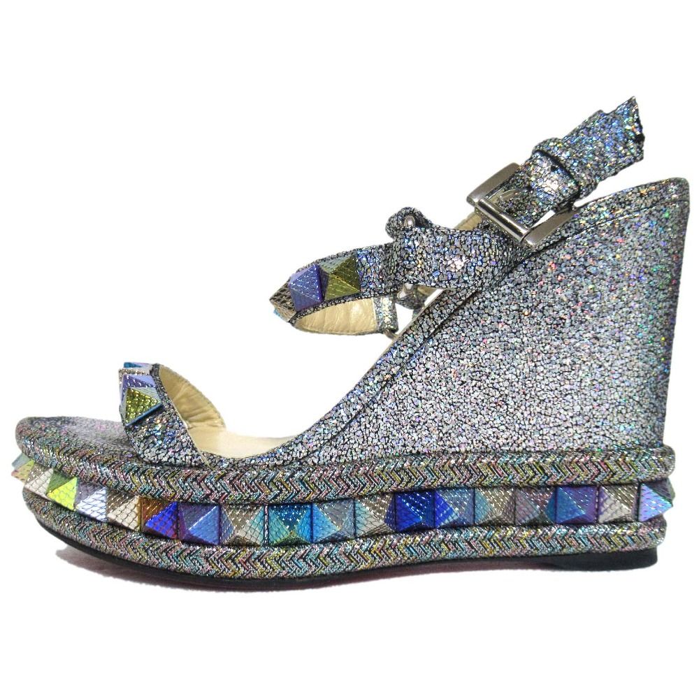 新品 クリスチャンルブタン ウエッジソール シルバー 36 新品 クリスチャンルブタン ウエッジソール シルバー 36 楽天市場