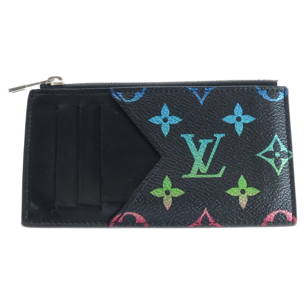 LOUIS VUITTON ルイヴィトン モノグラムグラデーション コインカードホルダー フラグメントケース カードケース 小銭入れ ブラック レザー PVC シルバー金具 M14261