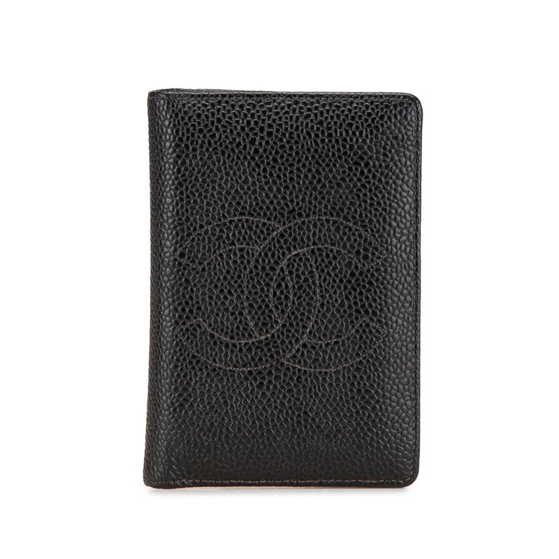 シャネル ココマーク カードケース 名刺入れ ブラック キャビアスキン レディース CHANEL 1-0195195