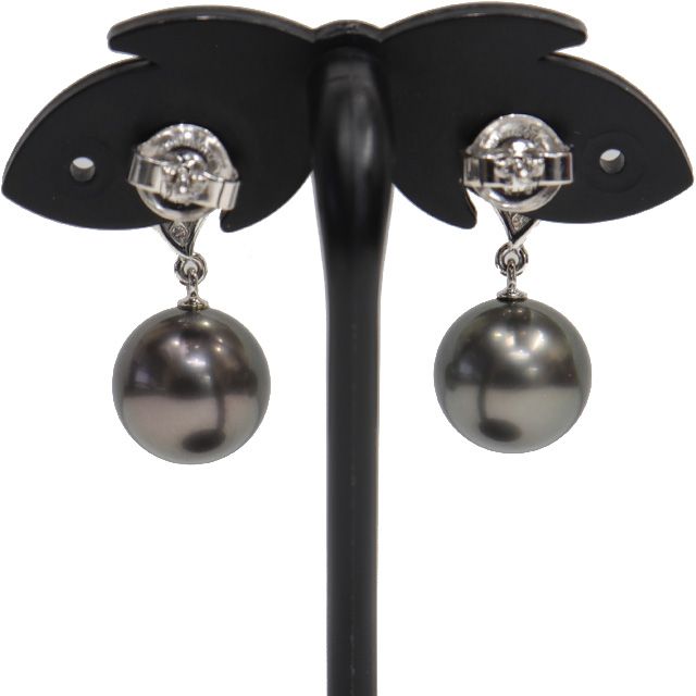 新品仕上げ済）ミキモト MIKIMOTO ブラック パール ダイヤ