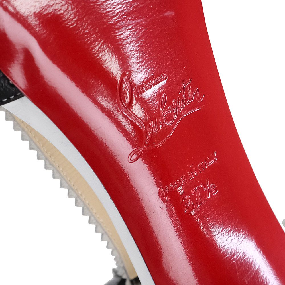 クリスチャンルブタン サンダル ピンヒール 靴 #37.5 24.5 レザー  