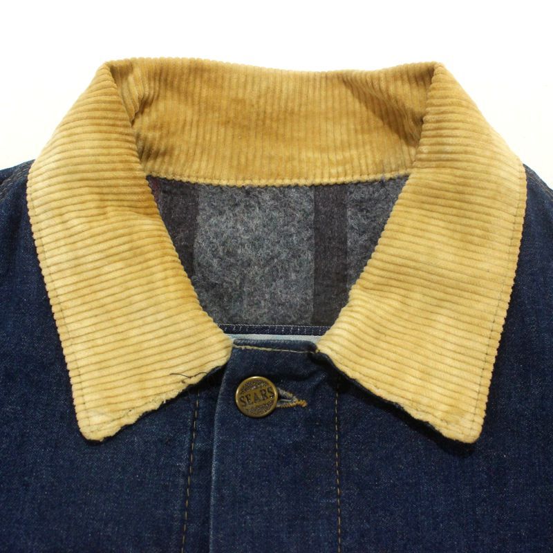 80s USA製 vintage Sears フィールドマスター 裏地ブランケット デニム