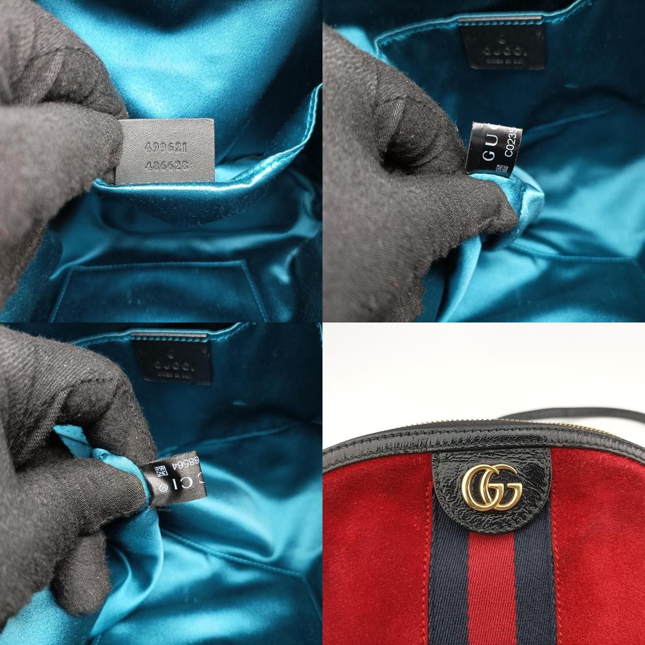 グッチGucciオフィディアレッドスエード×レザー499621C023568564