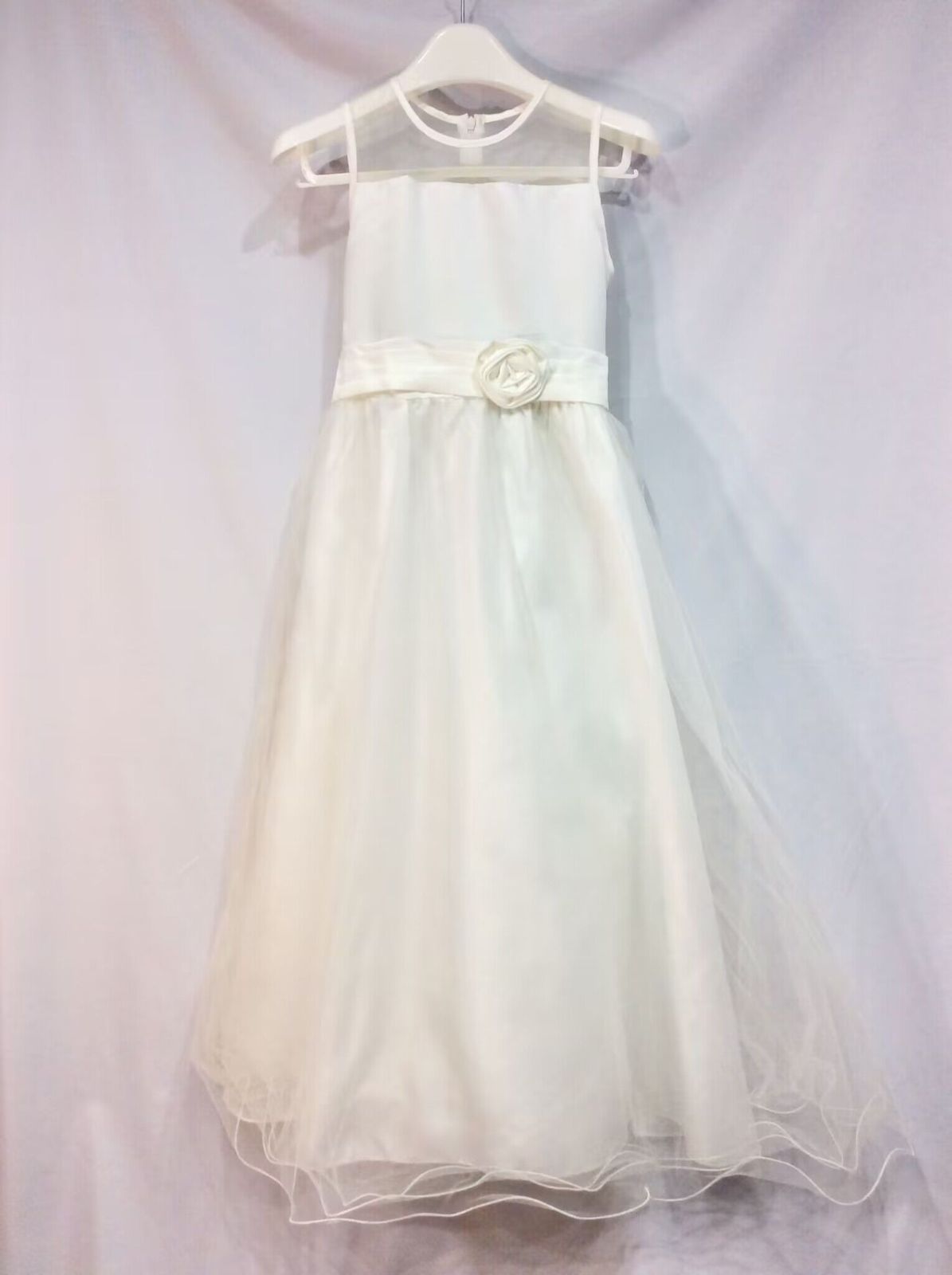 キッズドレス 発表会 子供ドレス ピアノ発表会 ノースリーブ ホワイト 白 子供ドレス結婚式 ワンピース 150 女児 ジュニア jp0516