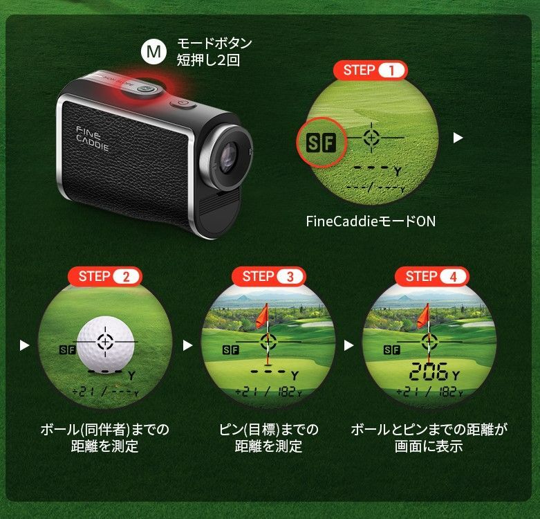 FINE CADDIE ファインキャディJ5 ゴルフ用距離計（3点距離計測） 楽天市場】ゴルフ距離計 ☆39%OFFセール中☆＼明るさ自動調整