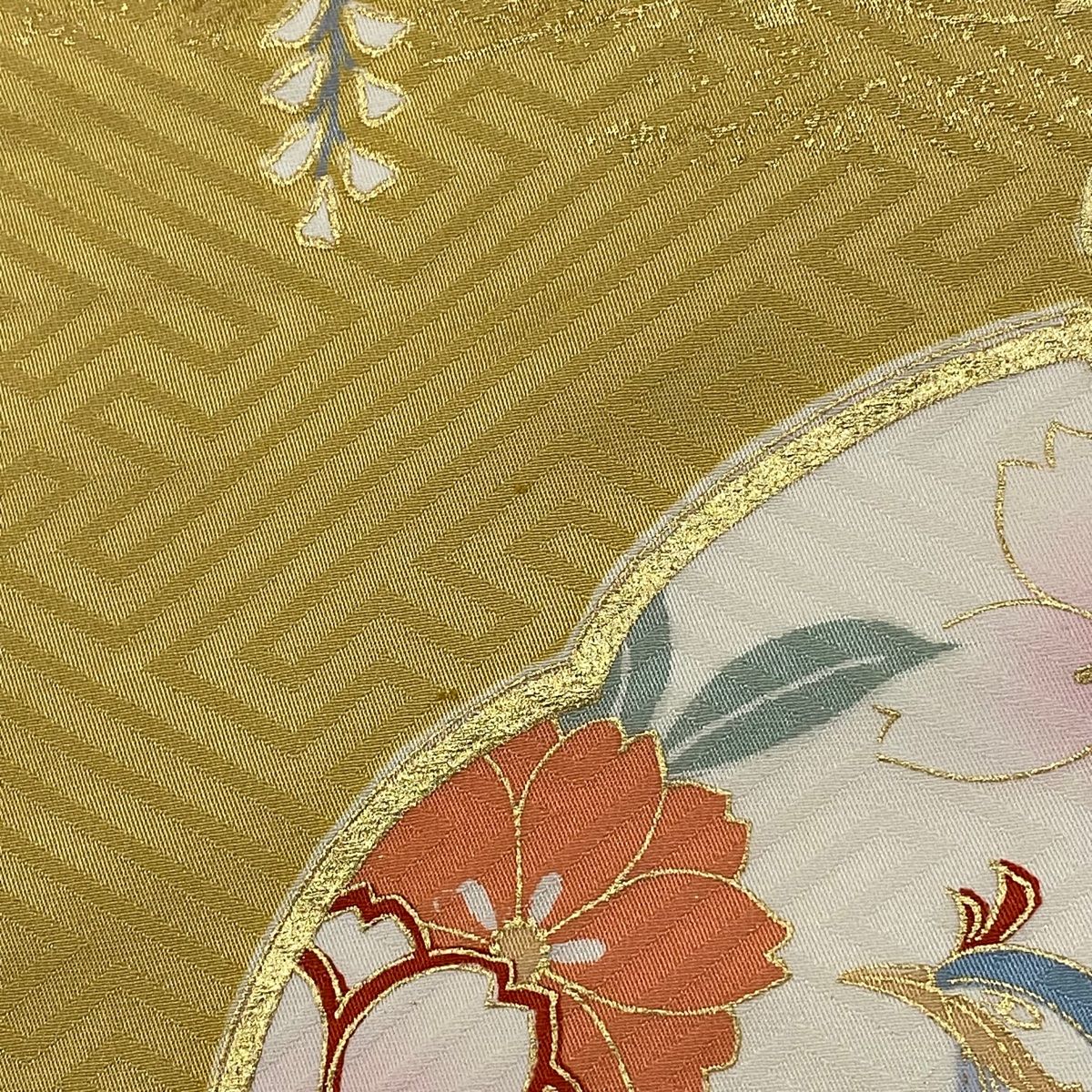 306u17□絞り染め 金彩 振袖用長襦袢 /裄66.5袖丈105/ □美品 306u17□絞り染め 金彩 振袖用長襦袢 /裄66.5袖丈105/ □美品