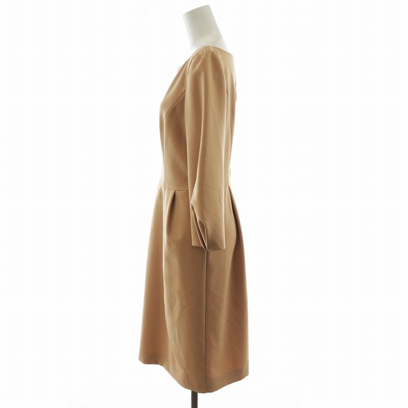 FOXEY NEW YORK ひざ丈ワンピース 40 ベージュ フォクシーニューヨーク FOXEY NEW YORK ワンピース ひざ丈 長袖