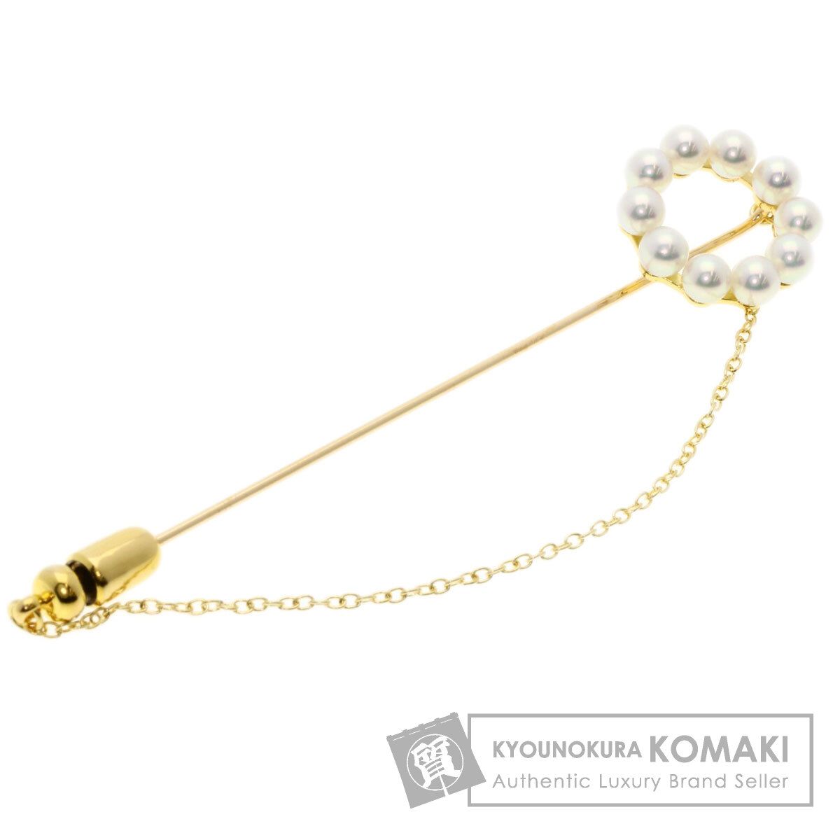 MIKIMOTO ミキモト ベビーパール 真珠 ピンブローチ ブローチ K18YG ...