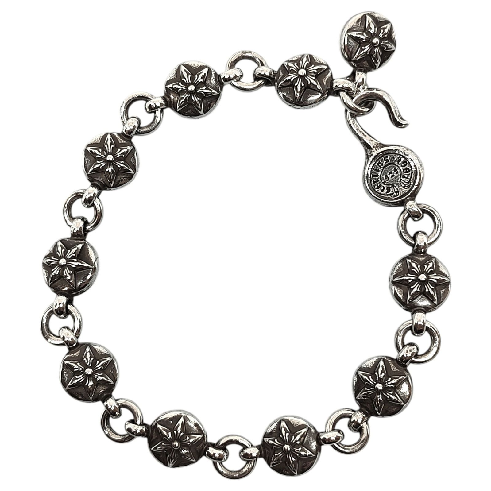 +CHROME HEARTS+ STAR スター ブレスレット シルバー Chrome Hearts - CHROME HEARTS クロムハーツ STAR LINK ID