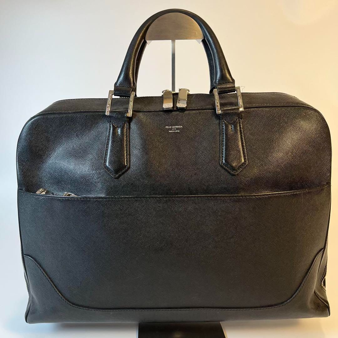 未使用品 PELLE MORBIDA キャピターノ 2way ブリーフケース PELLE MORBIDA 2way ブリーフケース キャピターノ レザー 黒