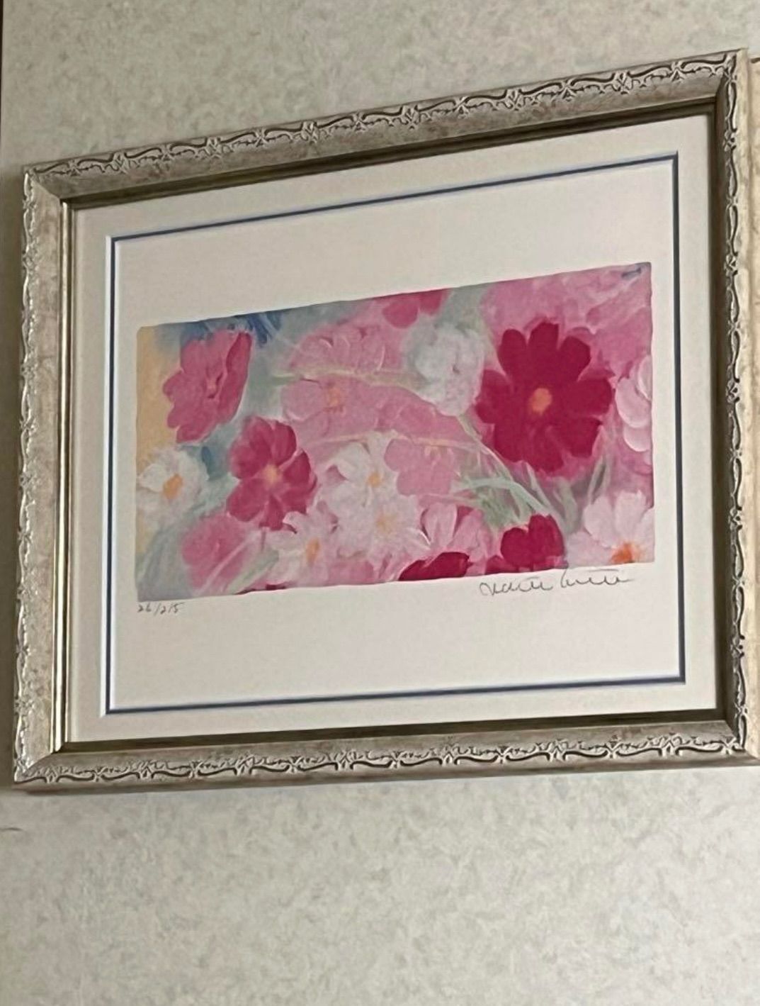 額入り版画 47✖️55 大きめ ジニー・キム 限定 証明書、直筆サイン