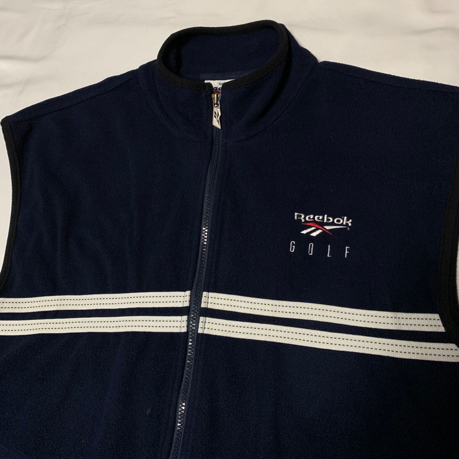 90s Reebok GOLF Zip Up Fleece Vest リーボックゴルフ ジップアップ