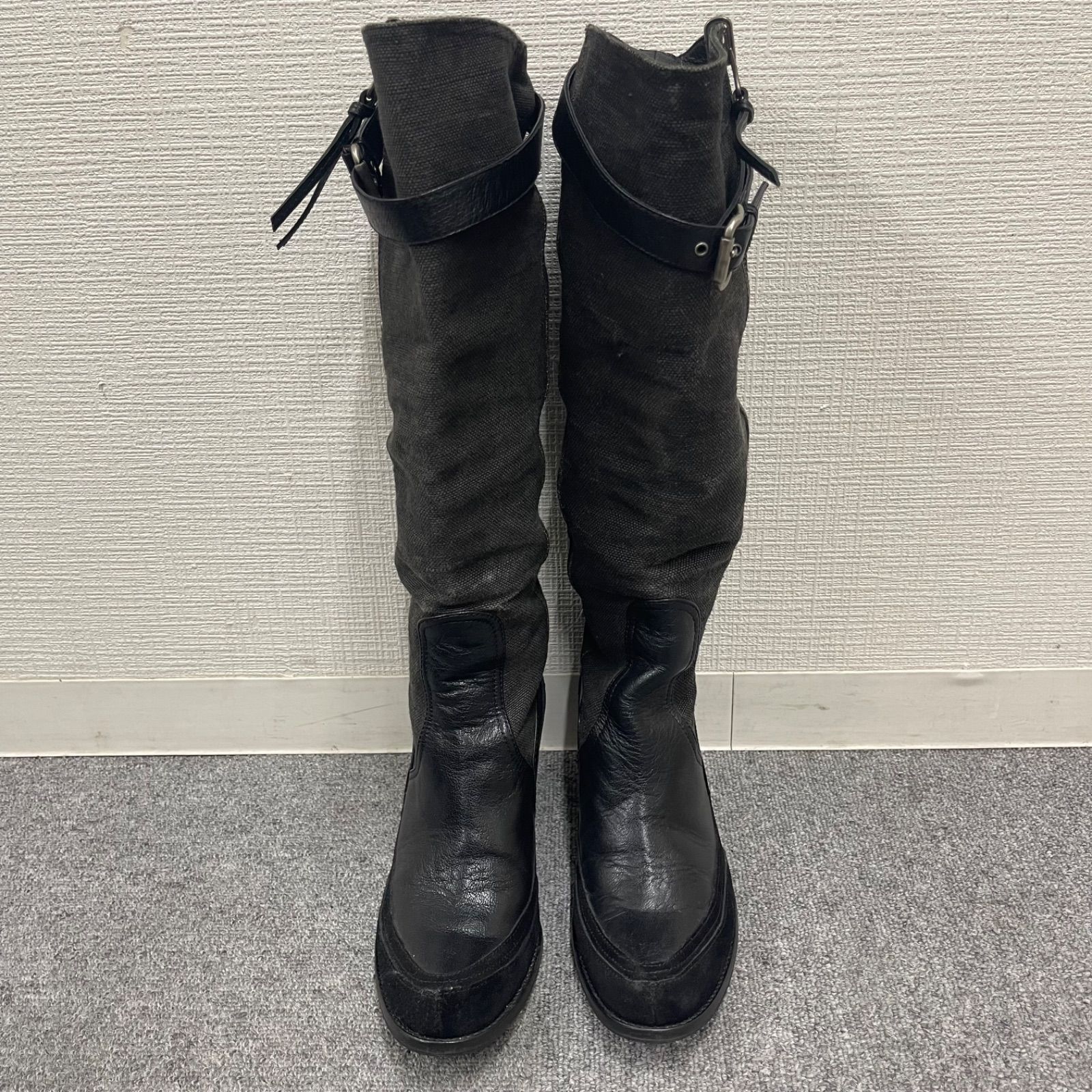 アルフレッドバニスター ロングブーツ 38 alfredo BANNISTER アルフレッドバニスター ロングブーツ ベルト