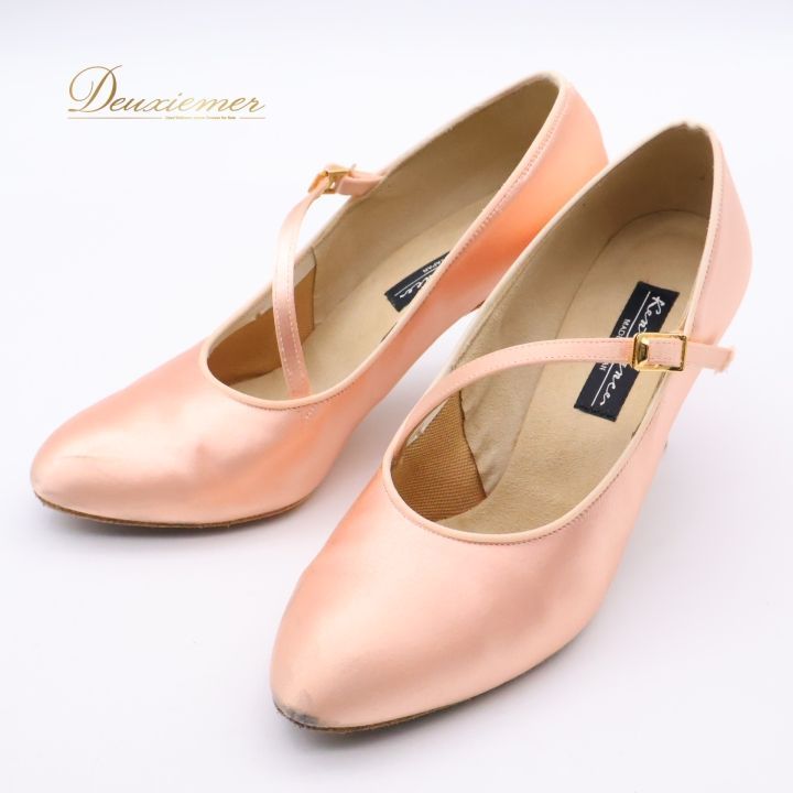 ストラップ付きピンク社交ダンスシューズ 社交 ダンス シューズ | bravo-dance.com