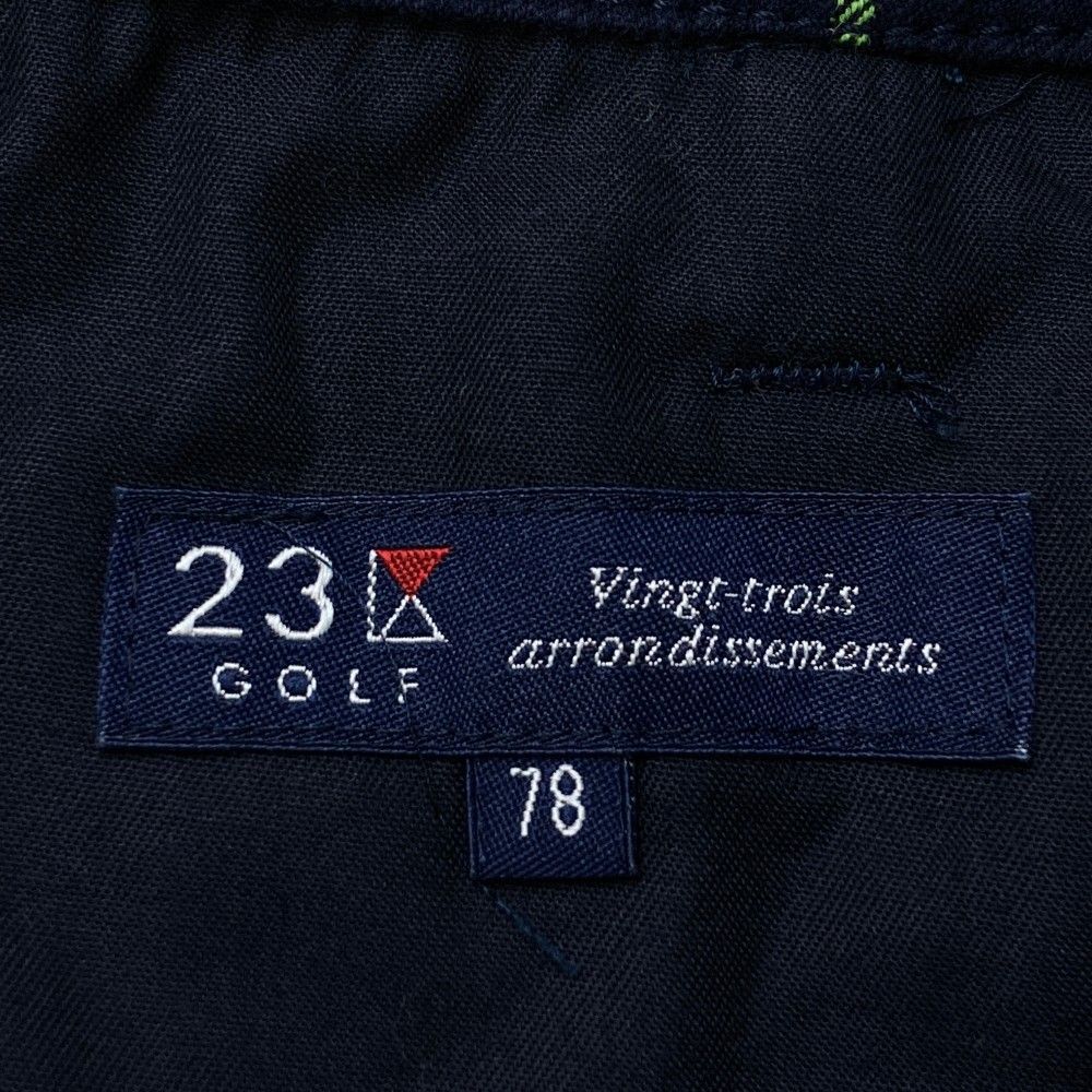 サイズ：78 23区GOLF ニジュウサンクゴルフ  ストレッチパンツ チェック柄 ネイビー系 [240101485530] ゴルフウェア メンズ ストスト 23区GOLF ニジュウサンクゴルフ ストレッチ ロングパンツ